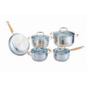 9pcs Cookware Set With Silicone Rubber Grip