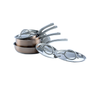 7PCS COOKWARE SET W/COPPER PAINTING 