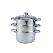 3-TIER STEAMER WITH S/S HANDLES